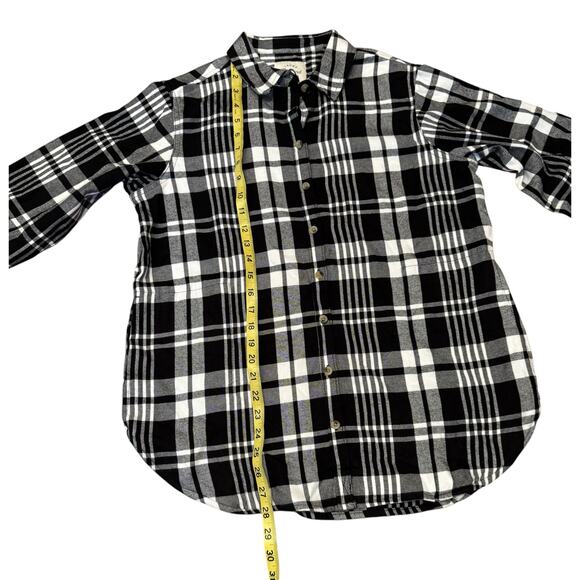 Jachs Girlfriend NY Women's Small Pearl Snap plaid Flannel plaid Shirt pockets - Picture 6 of 6